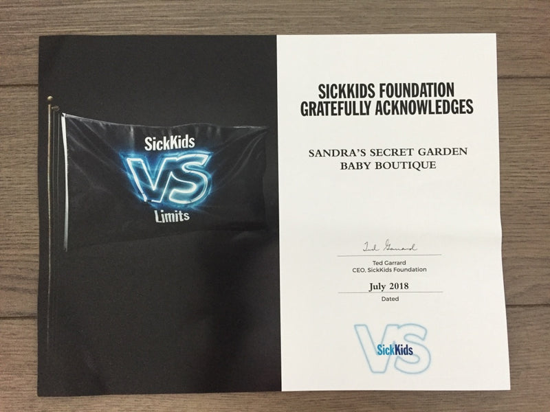 Sandras Secret Garden is a proud supporter of The Hospital for Sick Children