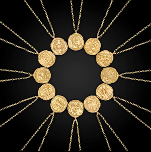 Zodiac pendant with chain