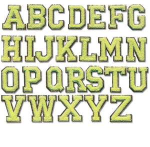 Alphabet Stickers - Green, Yellow, Purple