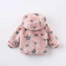 Warm Fur Jacket With Stars - Sandra's Secret Garden Baby Boutique