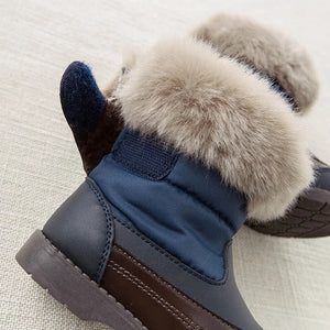 Winter Boots with Fur Trim