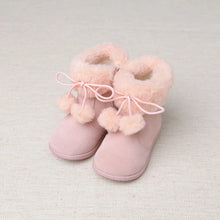Winter Booties with Pompoms