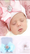 Newborn Cotton Hat wtih Bow - Sandra's Secret Garden Baby Boutique
