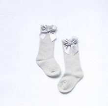 Knee HIgh Striped Socks with Bows - Sandra's Secret Garden Baby Boutique