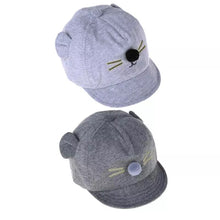 Cotton Baseball Cap with Cat Design - Sandra's Secret Garden Baby Boutique