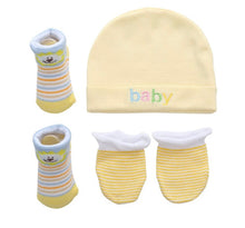 Yellow New Born Set (Cap, Socks, Mittens)