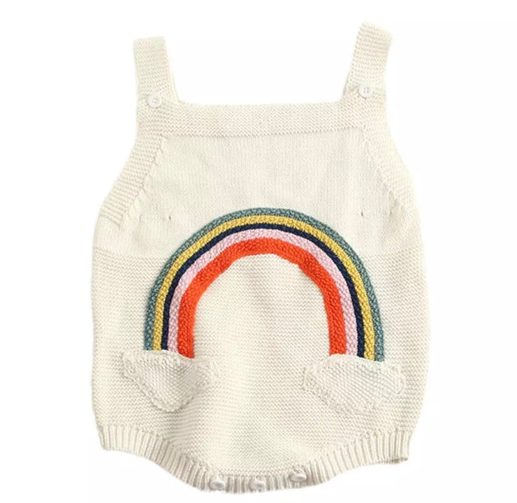 Knitted Rainbow Romper