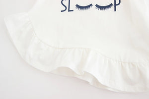 Dress with Ruffle and Sleep face - Sandra's Secret Garden Baby Boutique