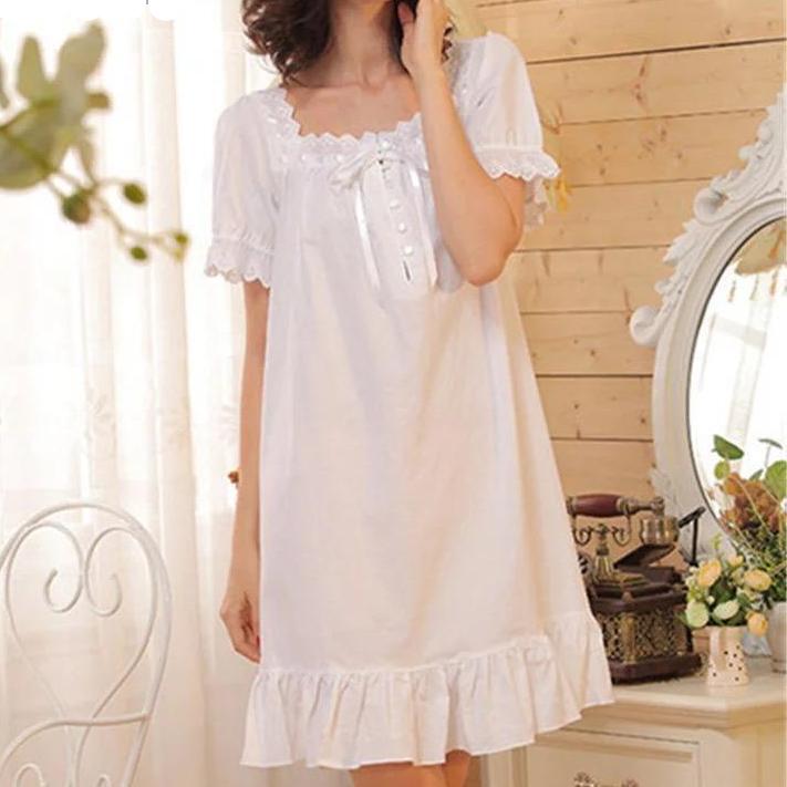 A Line Cotton Nightgown - Sandra's Secret Garden Baby Boutique