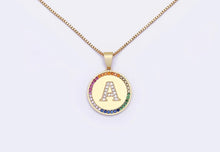 Rainbow Initial Necklace