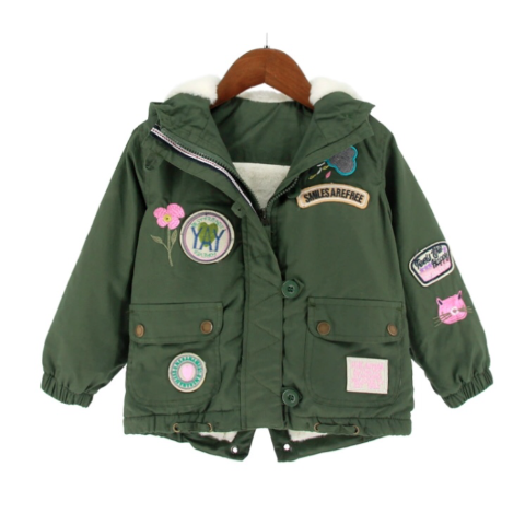 Cotton Jacket with Patches - Sandra's Secret Garden Baby Boutique